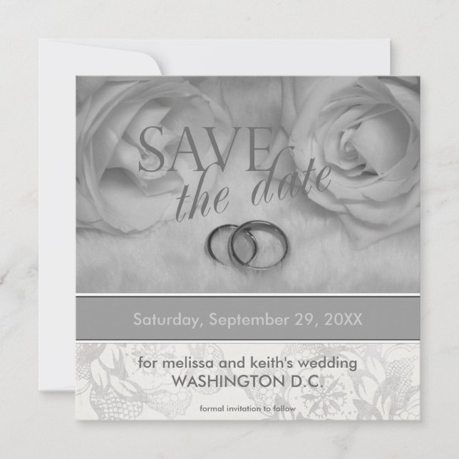 Invitation Enregistrer les annonces de date (Devant)