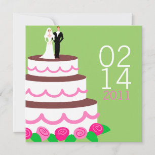 Invitation Enregistrer les annonces de date {Mariage Cake}
