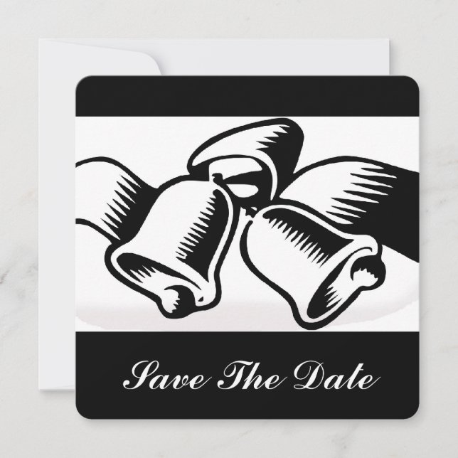 Invitation Enregistrer les sonnettes Mariage Date (Devant)