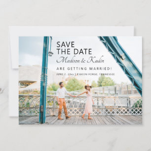 Invitation Enregistrez la date de mariage 4 Photo