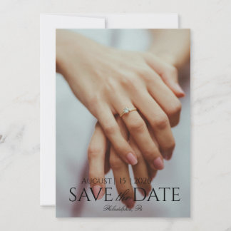 Invitation Enregistrez la date - Grande photo