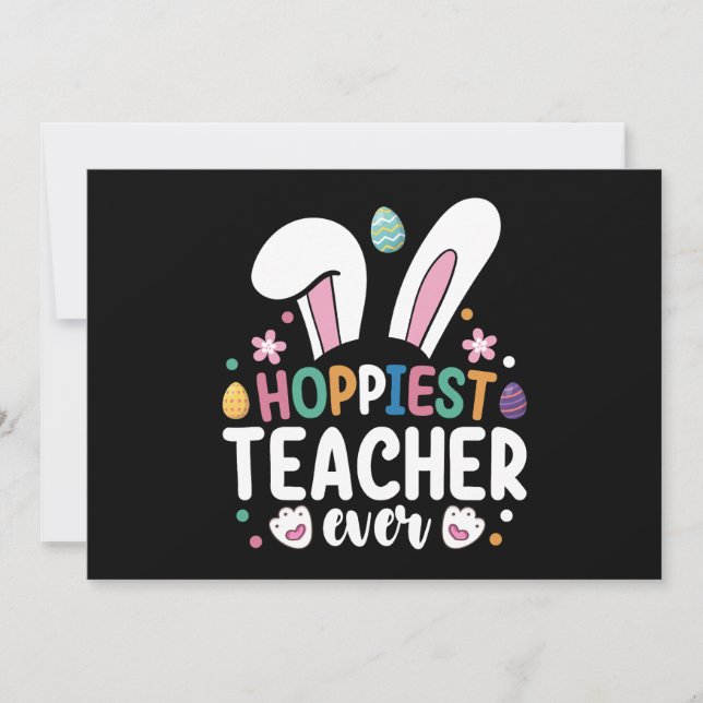 Invitation Enseignant le plus optimiste à chaque école OEufs  (Devant)