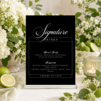 Enseigne de boissons Signature Classique Ivoire No