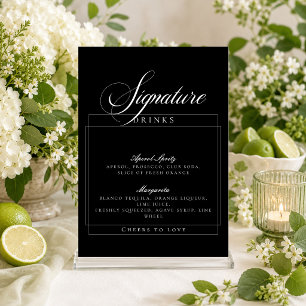 Invitation Enseigne de boissons Signature Classique Ivoire No