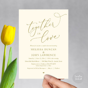 Invitation Ensemble dans l'amour, Romantique Couples Douche P