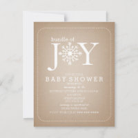 Ensemble De Joy Baby shower Flocon De Neige - Card