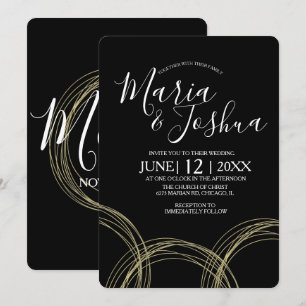 Invitation Ensemble de mariage bague élégante blanche feuille