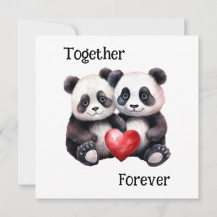 Invitation Ensemble Froever Panda paire 