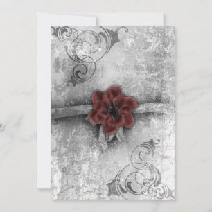 Invitation Ensemble gothique Faded Red Floral Mariage Accesso