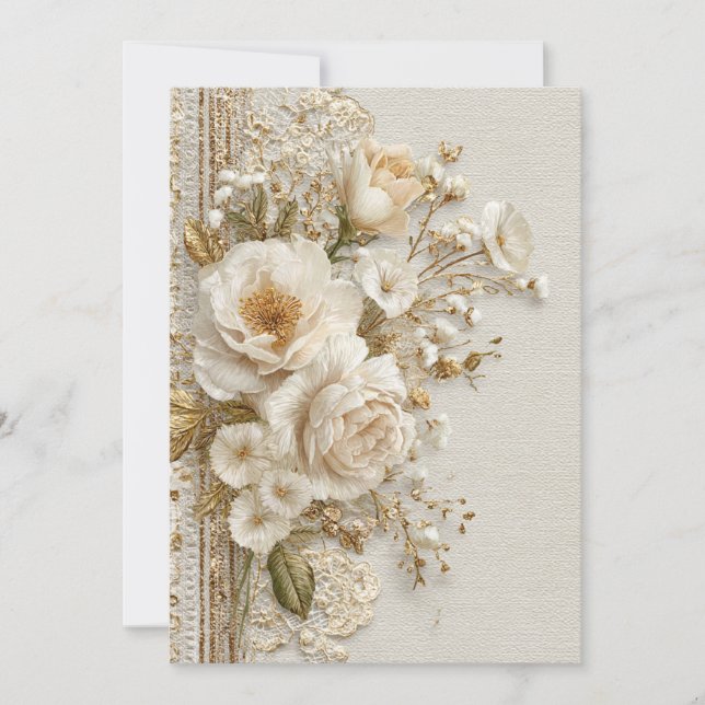 Invitation Ensemble intemporel | Dentelle vintage (Devant)