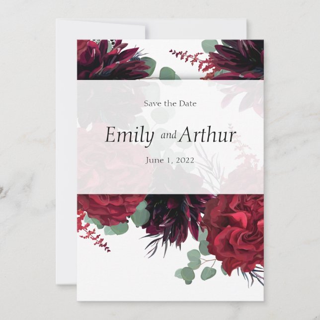 Invitation Ensemble rouge et blanc de la cave 10 Enregistrer  (Devant)