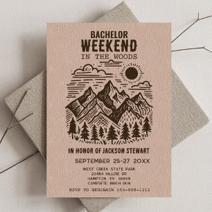 Invitation Enterrement de vie de garçon Camping