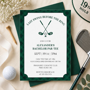 Invitation Enterrement de vie de garçon de golf