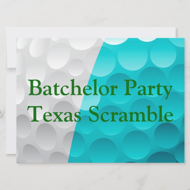 Invitation Enterrement de vie de garçon Golfeur Golf Golfing  (Devant)