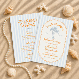 Invitation Enterrement de vie de jeune fille à Palm Springs B