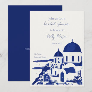 Invitation Enterrement de vie de jeune fille à Santorin Grèce