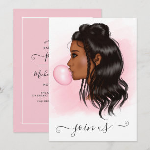 Invitation Enterrement de vie de jeune fille Afro-Américain à