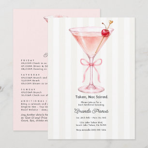 Invitation Enterrement de vie de jeune fille au Pink Martini 