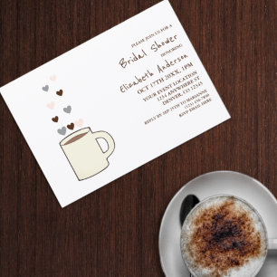 Invitation Enterrement de vie de jeune fille autour du café