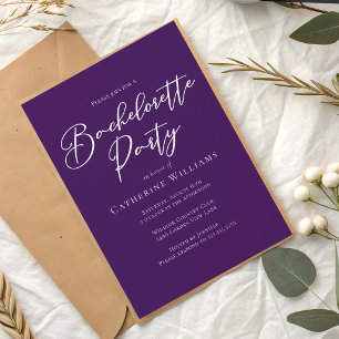 Invitation Enterrement de vie de jeune fille chic et minimali