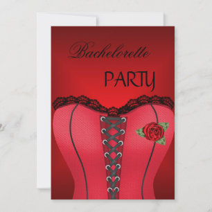 Invitation Enterrement de vie de jeune fille Corset Or Noir R
