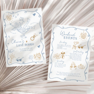 Invitation Enterrement de vie de jeune fille Dusty Blue Last