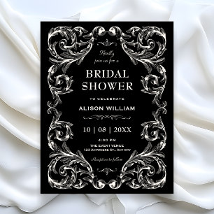 Invitation Enterrement de vie de jeune fille gothique vintage