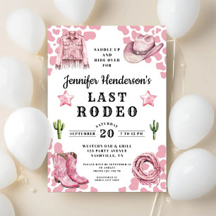 Invitation Enterrement de vie de jeune fille Rose Moderne Der