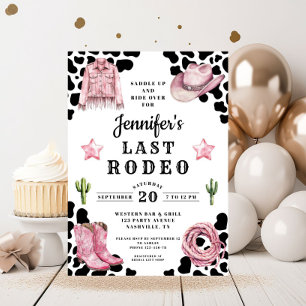 Invitation Enterrement de vie de jeune fille Rose Moderne Der