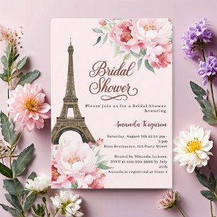 Invitation Enterrement de vie de jeune fille tour Eiffel Pari