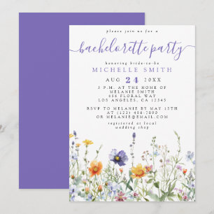 Invitation Enterrement de vie de jeune fille Wildflower