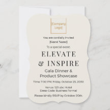Invitation entre parenthèses élégante | Gala d'ent