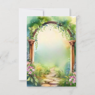 Invitation Entrée magique mariage aquarelle