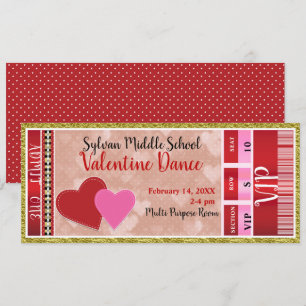 Invitation Entrée VIP Danse Soirée de la Saint-Valentin