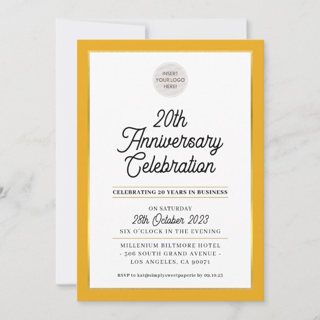 Invitation ENTREPRISE ANNIVERSAIRE d'entreprise moderne mouta (Devant)