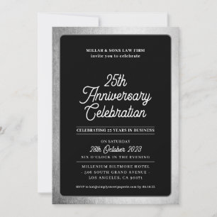 Invitation ENTREPRISE ANNIVERSAIRE entreprise moderne noir ar
