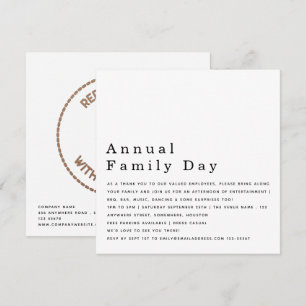 Invitation Entreprise Jour de la Famille Logo d'affaires Invi