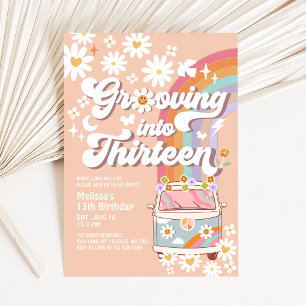 Invitation Entrer dans TREIZE Hippie 13e Anniversaire
