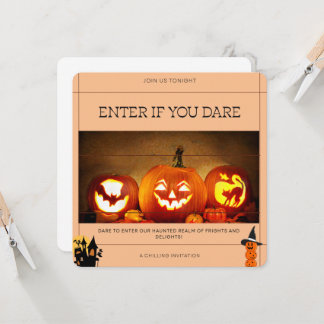 Invitation Entrez Si Vous Osez : Une Nuit Hantée D'Halloween