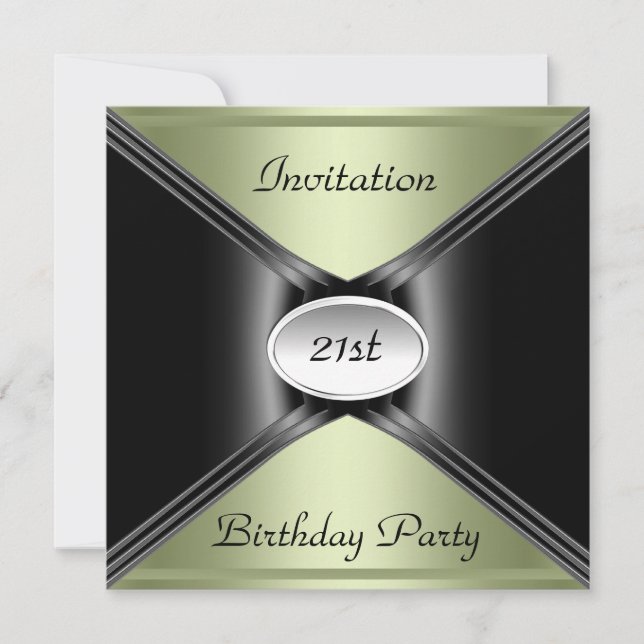 Invitation Envelope Any Birthday Light Lime colour (Front)