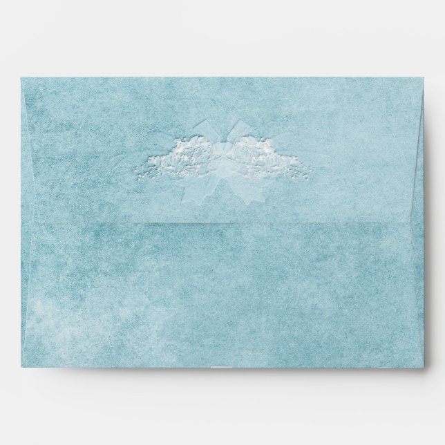 INVITATION ENVELOPE (optional)- BLUE ELEGANCE (Back (Top Flap))