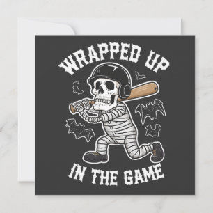 Invitation Enveloppé dans le jeu baseball Halloween