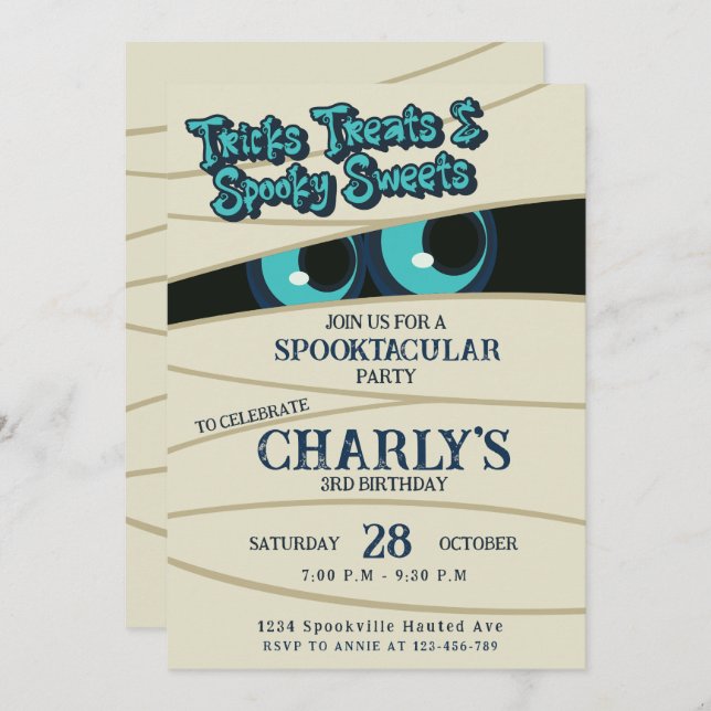 Invitation enveloppée de plaisir (Devant / Derrière)