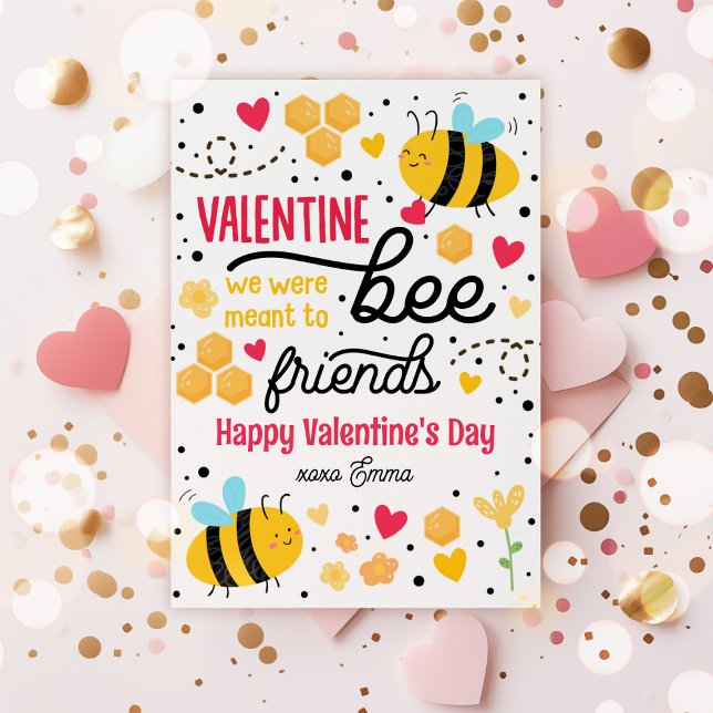 Invitation Envie D'Être Amis Cute Valentine Classroom Card (Créateur téléchargé)