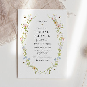 Invitation Envie d'être Fleur sauvage de douche nuptiale