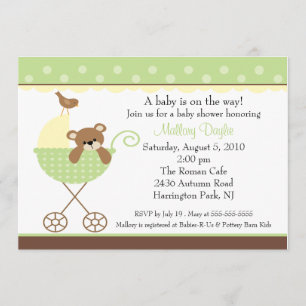 Invitation Envoi d'un Baby shower neutre pour bébé