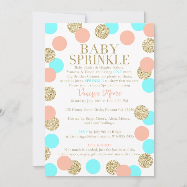 Invitation Épersion personnalisée pour bébé (Devant)