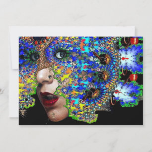 Invitation ÉPHÉMÈRE, Mardi Gras Soirée Mascarade noir bleu