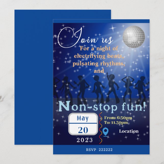 Invitation Epic DJ Party se réunissent ! (Devant / Derrière)