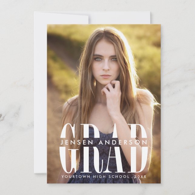 Invitation Epic Grad Vertical Photo Party (Devant)